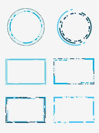 Tech Border Blue Box Round Frame Dialog Commercial Blue Geometric Frame Png Transparent Clipart Image And Psd File For Free Download Geometric Background Geometric Box Frame Clipart