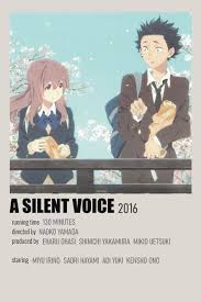 A Silent Voice By Yasemin Bali In 2021 Film Posters Minimalist Anime Films Movie Posters Minimalist