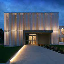 Lightness And Depth In Architectural Volume Exterior Lighting Design Architectural Lighting Design Facade Design