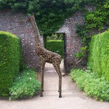 Garden and animal structures is a leading uk manufacturer of wooden dog kennel and runs, raptor housing and bespoke garden buildings. Large Metal Giraffe Sculpture Giraffe Garden Statue Candle And Blue