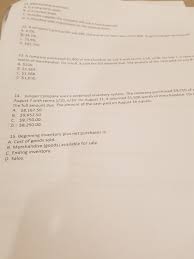 Get Answer The Weighted Avernge Inventory Meshe E First In First Out Methed Transtutors