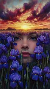 Flower Field Above Clouds