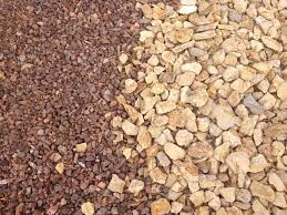 California Gold Gravel 2 And Wine Red Gravel 3 4 The Two Important Features Of This Photo Are How To California Gold Gravel Prices Free Landscape Design