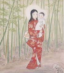 Japanese Madonnas Painted By Nun Catholic In Japan Madonna And Child Madonna Mother Mary