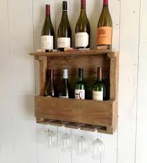 Small Reclaimed Wood Wine Rack With Shelf Reciclaje En Casa Hogar Decoracion De Unas
