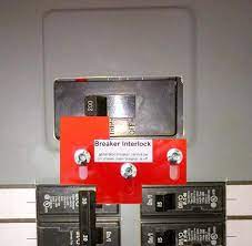 Generator interlock switch and power inlet box installation. National Ram Electronics