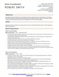 Take the effort and stress out of your letter writing process with this one page template that will make any of your math students shine. Tutor Coordinator Resume Samples Qwikresume