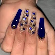 Black And Blue Nail Designs 2020 Perfect Nails On Instagram Blue Butterfly Love This Nail Artist Nailsbyedithh In 2020 Acrylic Nails Blue Acrylic Nails Nail Designs