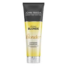 Purple shampoo for blonde hair: John Frieda Sheer Blonde Go Blonder Lightening Shampoo 8 3oz Target