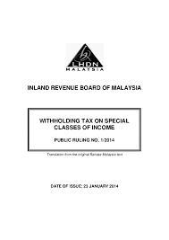 For example, you spend for facebook ads, you will need to pay 10% to lhdn. Pdf Withholding Tax Wai Fen Chen Academia Edu