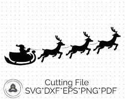 Download Santa Sleigh And Reindeer Svg Free Novocom Top