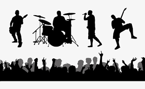 Music notes over wooden floor. Rock Band Live Performances Vector Silhouettes Band Silhouette Rock Band Performance Png Transparent Clipart Image And Psd File For Free Download Rock Bands Silhouette Png Silhouette