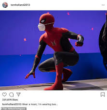 3,530 likes · 4 talking about this. Tom Holland Shares First Image From Spider Man 3 And Promotes Wearing A Face Mask Daily Mail Online