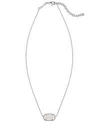 Elisa Silver Pendant Necklace In Iridescent Drusy Kendra Scott Jewelry Pendant Necklace Necklace Silver Pendant