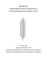 Proposal penerangan jalan umum tenaga surya doc. Proposal Penerangan Jalan