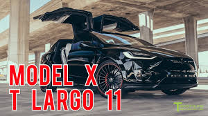 Chrome bodyside insert and black fender flares. T Largo 11 Black Tesla Model X Wide Body Package With Executive Desk Package Youtube