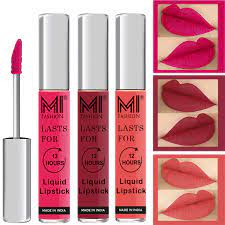 Ace your daily makeup with kajal to draw attention to your eyes. Buy Mi Fashion Matt Lipsticks Liquid Pink Matte Lipstick Cherry Red Lipstick Peach Lipstick Set Of 3 Pcs Online At Low Prices In India Amazon In