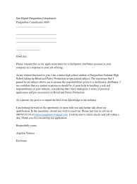 These culinary art experts should be highly creative and be able to develop new recipes. Letters For Work Immerssion Baking Cakes