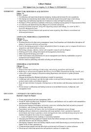 Market intelligence analyst looking for an opportunity to work with senior management to develop corporate marketing plans and. Mergers Acquisitions Resume Samples Velvet Jobs