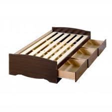 Imagine how much more storage space you'd have with the tall twin captain's platform storage bed with 6 drawers. Bedroom Prepac Mfg