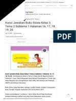 Adik adik bisa menjadikan kunci kunci jawaban ini sebagai panduan dan menjabarkan sendiri isi dari kunci jawaban kunci jawaban kelas 4 tema 2 selalu berhemat energi. Kunci Jawaban Buku Siswa Kelas 5 Tema 2 Subtema 1 Halaman 16 17 18 19 20 Sanjayaops