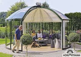 Runder Glaspavillon Mit Kuppeldach 360 Drehbar Garten Pavillon Pavillon Design Gartenhaus