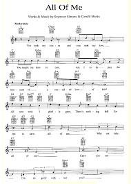 All Of Me Frank Sinatra Sheet Music Guitar Chords