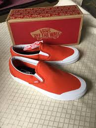 Classic Slip On Nice Pureed Pumpkin Like Orange Canvas Top With White Bumper And Sole Size Men S 9 0 Women S Vans Vans Classic Slip On Sneaker Unisex Shoes