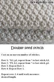 It has a nubby texture that makes your project look fabulous. The Double Seed Stitch Double Seed Stitch Knitting Stitches Seed Stitch Knit