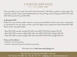 Maybe you would like to learn more about one of these? Intercontinental Bali Voucher Sale 30 Off Loyaltylobby