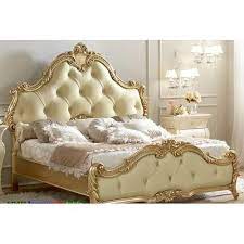 The gold in the stencil will bleed into the surrounding paint if you try to wet sand over the stencil creme. Oak Wood White Gold Polished Double Bed Warranty 2 Year Id 21719201662