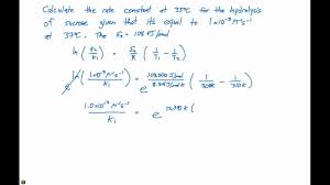 The formula to calculate the temperature dependence rate constant using the arrhenius equation is given by. 14 5 The Arrhenius Equation Example Problems Youtube