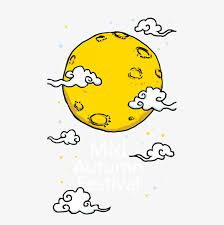 Cartoon Hand Painted Full Moon Vector Moon Vector Hand Painted Full Moon