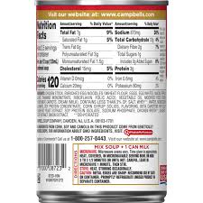 This soup can be frozen for up to 3 months. 32 Campbell S Chicken Noodle Soup Nutrition Label Labels Database 2020