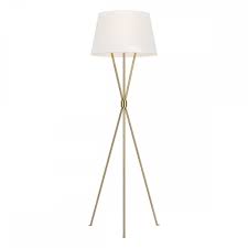 Product overview illuminate your space while adding industrial décor with the versanora fascino 63 in. Tripod Floor Lamp In Burnished Brass Finish With White Linen Shade