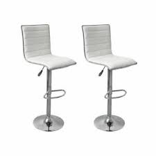 Tabouret de bar cuir blanc. Vidaxl 2 Tabourets Chaises De Bar Simili Cuir Blanc Duffle Rio Repose Pieds Ebay