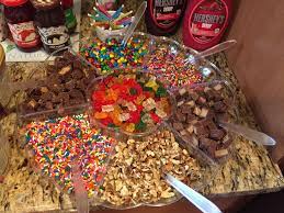 Sundae Bar For Make Your Own Sundae Party Sundae Party Ice Cream Birthday Party Theme Sundae Bar