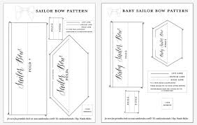 Open any of the printable files above by clicking the image or the link below the image. Diy Sailor Bow Tutorial And Free Pattern Natalie Malan