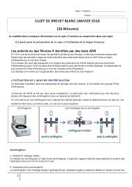 Sujet Brevet Blanc N 1 2018