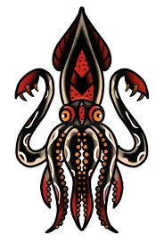 Squid tattoo design stock vector. Illustration of tribal - 19620526