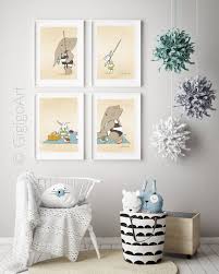 Set 4 Posters Nursery Decor Art Kid Poster Animals Print Elephant Wall Art Wall Decor Kids Baby Room D Boys Room Decor Baby Boy Room Decor Kid Room Decor