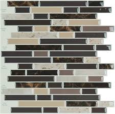 The process for installing backsplash tile using adhesive tile mats is fairly straightforward. Amazon Com Art3d 12 X12 Self Adhesive Wall Tile Peel And Stick Backsplash For Kitchen Long Marble Design 6 Pack Home Kitchen