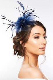 Blue Jewel Feather Fascinator Quiz Clothing Fascinator Hairstyles Headband Hairstyles Fascinator Headband