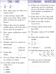 Mental Math Grade 3 Day 43 Mental Math Math Pages Learning Math