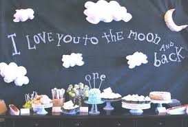 I Love You To The Moon And Back First Birthday Party On First Birthday Parties First Birthdays Baby Birthday Party