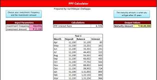 Excel PPF Calculator-Calculate goal, loan or withdrawal amounts