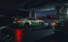 Hd Wallpaper Bentley Continental Gt3 Racing Cars Garage Side View Vehicle Wallpaper Flare