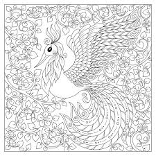 Peacock coloring pages for adults. Peacock Adult Antistress Coloring Page Black And White Hand Royalty Free Cliparts Vectors And Stock Illustration Image 55710505