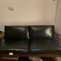 Choose leather or upholstered option in several hues and sizes. West Elm Mathias Mid Century Leather Loveseat Aptdeco