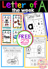 Free Alphabet Letter Of The Week A Letter Of The Week Free Kindergarten Printables Lettering Alphabet
